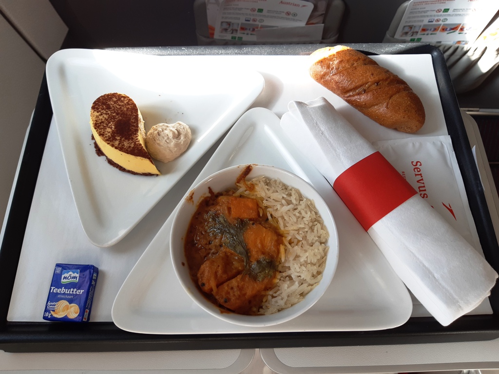 austrian airlines business class catering