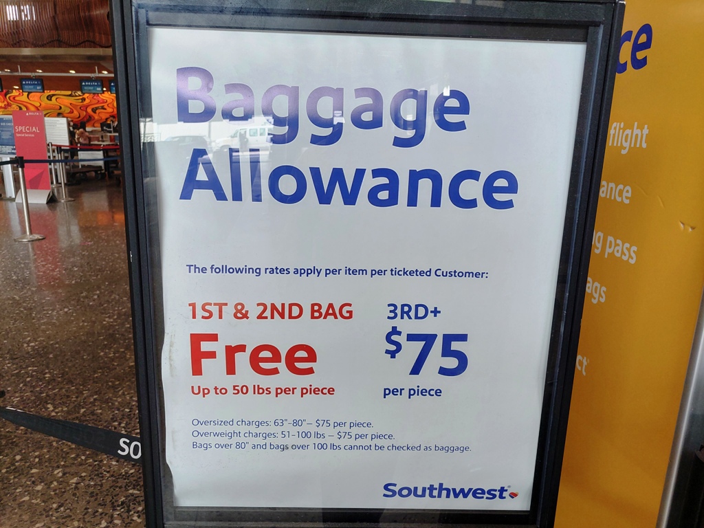 southwest baggage allowance